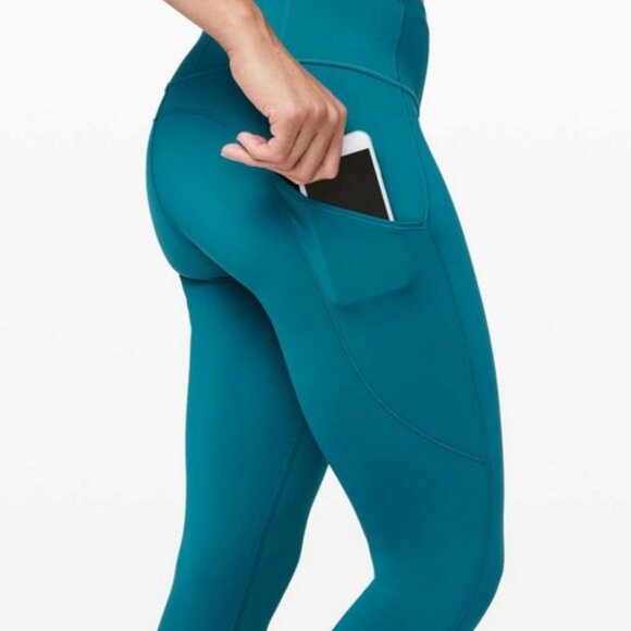 Lululemon Fast and Free Tight II 25" Non-Reflective Nulux Cyprus Size 8 - Picture 3 of 10